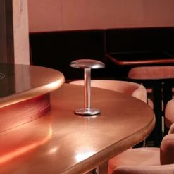 FLOS Gustave LED Table Lamp, Battery 927 Silver -Flos Sales Store 10008972 2