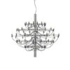 FLOS 2097/75 LED Chandelier, Clear, Chrome -Flos Sales Store 10014134