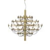 FLOS 2097/75 LED Chandelier, Clear, Brass -Flos Sales Store 10014136