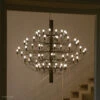 FLOS 2097/75 LED Chandelier, Frosted, Black -Flos Sales Store 10014140