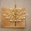 FLOS 2097/75 LED Chandelier, Frosted, Brass -Flos Sales Store 10014141