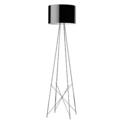 FLOS Ray F2 Floor Lamp, Black Lampshade, Dimmer -Flos Sales Store 3510031 3