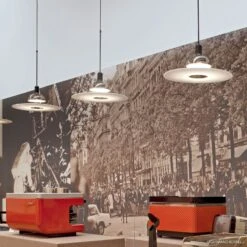 FLOS Frisbi Hanging Light With A White Disc -Flos Sales Store 3510073 2