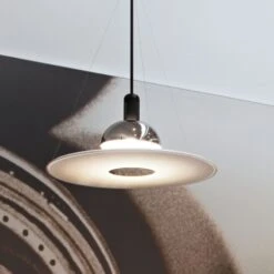 FLOS Frisbi Hanging Light With A White Disc
