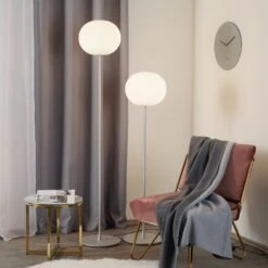 FLOS Glo-Ball Floor 1 Floor Lamp, Matt Silver -Flos Sales Store 3510146 6