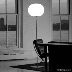 FLOS Glo-Ball Floor 2 Floor Lamp, Matt Silver -Flos Sales Store 3510147 2