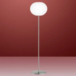 FLOS Glo-Ball Floor 3 Floor Lamp, Matt Silver -Flos Sales Store 3510148 2