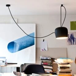 FLOS AIM LED Designer Pendant Light, Black