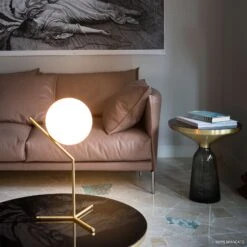 FLOS IC T1 High Table Lamp, Brushed Brass -Flos Sales Store 3510294 2