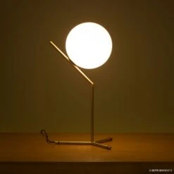 FLOS IC T1 High Table Lamp, Brushed Brass -Flos Sales Store 3510294 4