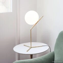 FLOS IC T1 High Table Lamp, Brushed Brass -Flos Sales Store 3510294 6