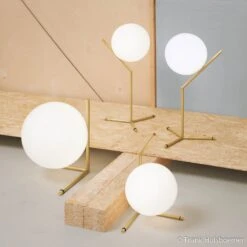 FLOS IC T1 High Table Lamp, Brushed Brass -Flos Sales Store 3510294 9