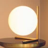 FLOS IC T2 Table Lamp, Brushed Brass -Flos Sales Store 3510296