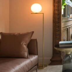 FLOS IC F1 Floor Lamp, Brushed Brass -Flos Sales Store 3510297 4