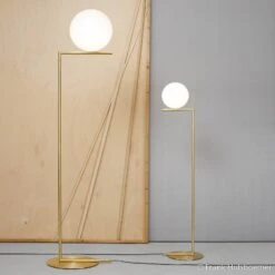 FLOS IC F1 Floor Lamp, Brushed Brass -Flos Sales Store 3510297 5