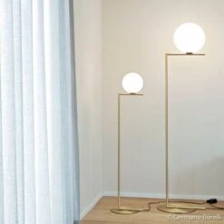 FLOS IC F1 Floor Lamp, Brushed Brass -Flos Sales Store 3510297 6