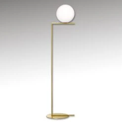 FLOS IC F2 Floor Lamp, Brushed Brass -Flos Sales Store 3510298 1