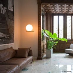 FLOS IC F2 Floor Lamp, Brushed Brass -Flos Sales Store 3510298 2