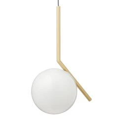 FLOS IC S1 Designer Pendant Light, Brushed Brass -Flos Sales Store 3510299 5