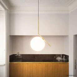 FLOS IC S2 Designer Pendant Light, Brass -Flos Sales Store 3510300 2