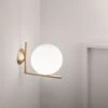 FLOS IC C/W1 Wall Light, Brushed Brass -Flos Sales Store 3510301