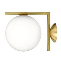 FLOS IC C/W1 Wall Light, Brushed Brass -Flos Sales Store 3510301 5