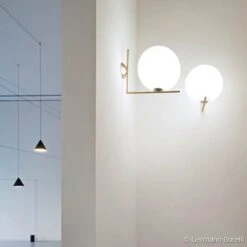 FLOS IC C/W1 Wall Light, Brushed Brass -Flos Sales Store 3510301 6