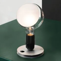 FLOS Lampadina LED Table Lamp, Black -Flos Sales Store 3510368 3