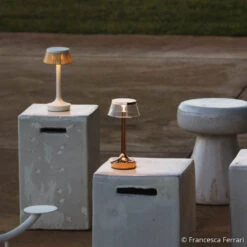 Flos Bon Jour Unplugged LED Table Lamp, Copper -Flos Sales Store 3510380 2