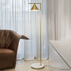 FLOS Captain Flint LED Floor Lamp, Brass