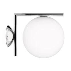 FLOS IC C/W1 Wall Light, Chrome Ø 20 Cm