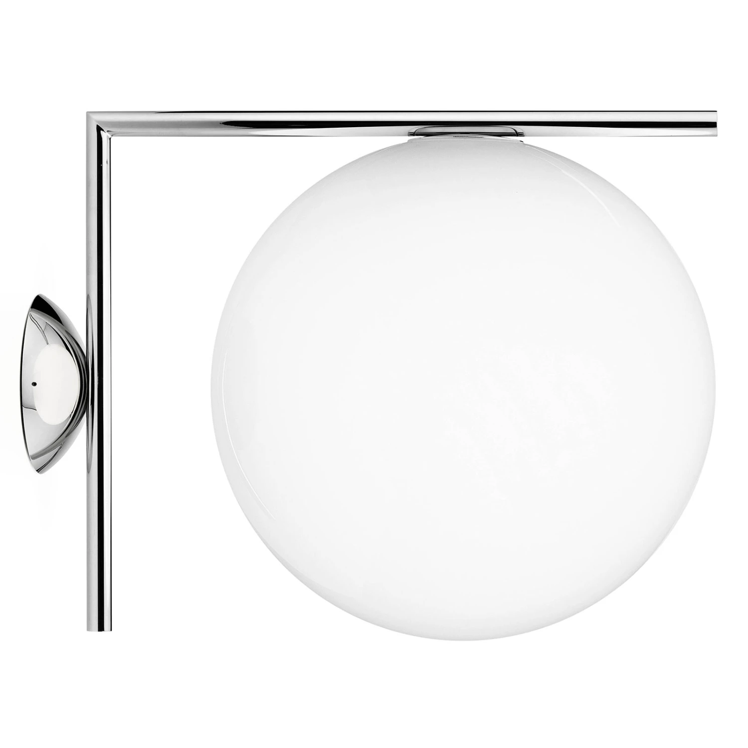 FLOS IC C/W2 Wall Light, Chrome Ø 30 Cm 3 FLOS IC C/W2 Wall Light, Chrome Ø 30 Cm