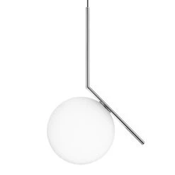FLOS IC S2 Designer Hanging Light, Chrome Ø 30 Cm