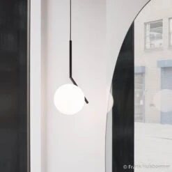 FLOS IC S2 Designer Hanging Light, Black Ø 30 Cm -Flos Sales Store 3510628 2