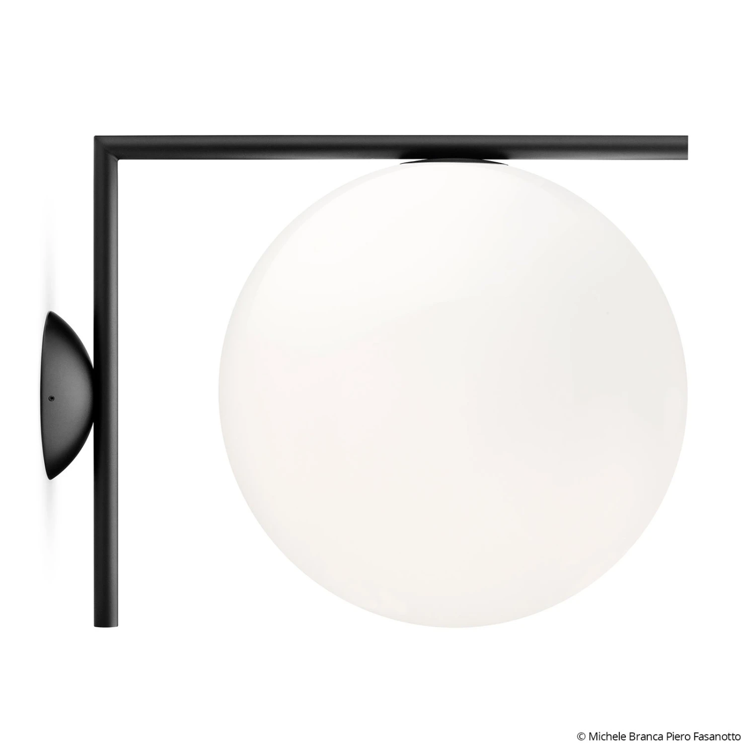 FLOS IC C/W2 Wall Light, Black Ø 30 Cm 3 FLOS IC C/W2 Wall Light, Black Ø 30 Cm