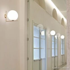 FLOS IC C/W2 Wall Light, Brass Ø 30 Cm -Flos Sales Store 3510631 1