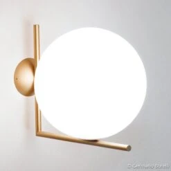 FLOS IC C/W2 Wall Light, Brass Ø 30 Cm -Flos Sales Store 3510631 3