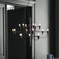 FLOS 2097/18 Chandelier LED Frosted, Black -Flos Sales Store 3510652 2