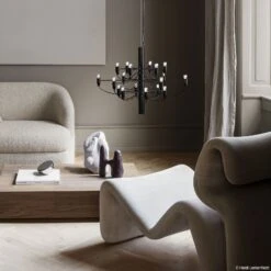 FLOS 2097/18 Chandelier LED Frosted, Black -Flos Sales Store 3510652 4