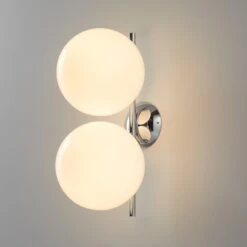 FLOS IC C/W1 Double Wall Light Chrome Ø 20 Cm