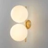 FLOS IC C/W1 Double Wall Light Brass Ø 20 Cm