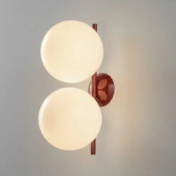 FLOS IC C/W1 Double Wall Light Red Ø 20 Cm