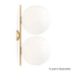 FLOS IC C/W2 Double Wall Light Brass Ø 30 Cm