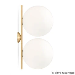 FLOS IC C/W2 Double Wall Light Brass Ø 30 Cm