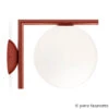 FLOS IC C/W1 Wall Light, Burgundy Red Ø 20 Cm -Flos Sales Store 3510676
