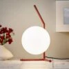 FLOS IC T1 Low Designer Table Lamp Burgundy Red