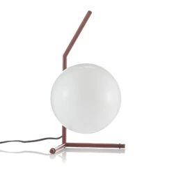 FLOS IC T1 Low Designer Table Lamp Burgundy Red -Flos Sales Store 3510683 2