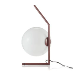 FLOS IC T1 Low Designer Table Lamp Burgundy Red -Flos Sales Store 3510683 3
