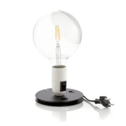 FLOS Lampadina LED Table Lamp White, Black Base -Flos Sales Store 3510702 2