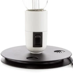 FLOS Lampadina LED Table Lamp White, Black Base -Flos Sales Store 3510702 3